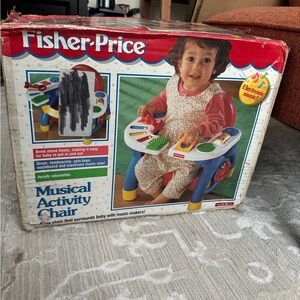Vintage 1996-1998 Fisher-Price Musical Activity Chair - Colorful Interactive Toy